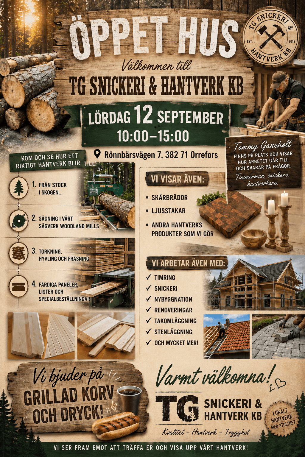 Inbjudan till öppet hus – Lördag 12 september kl. 10:00–15:00